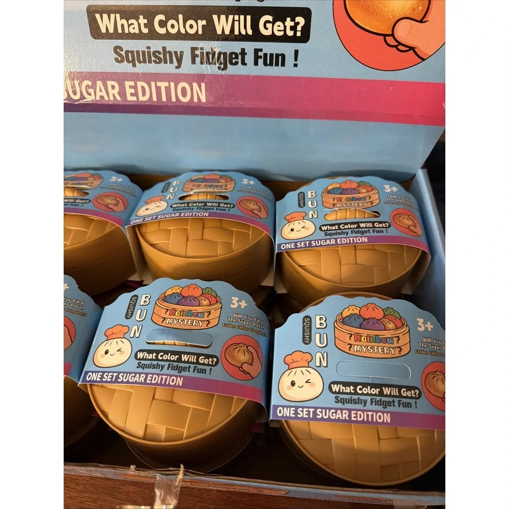 Rare Viral Squishy Bun Rainbow Mystery Dumpling NEW Sealed 1 CASE 12 Pack